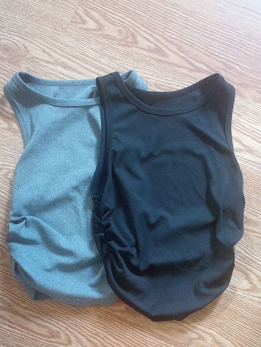Classic Ribbed Tank Top Duo - Black & Heather Gray